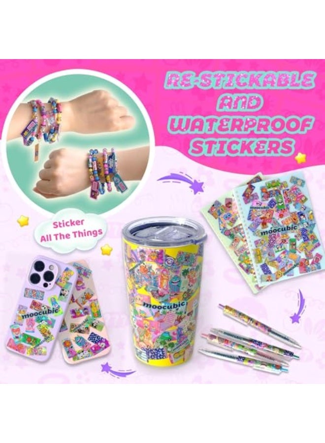 ملصقات رول، مجموعة صناعة المجوهرات، ألعاب فنية وحرفية للأطفال تشمل 320 ملصقًا مصغرًا، تبني 6 أساور أو 2 قلادة، 200 حبة و2 قلادة، هدية صداقة قابلة للارتداء للأطفال من 5 سنوات فما فوق للبنات والأولاد. - Image 3