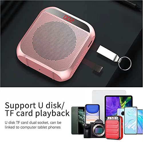 VOVIGGOL Portable Voice Amplifier for Teachers, 2200mAh Rechargeable Personal Amplifier Mic PA System Headset Microphone with Speaker for Teachers, Training, Meeting, Tour Guide, Yoga, Classroom (Black) - Image 4