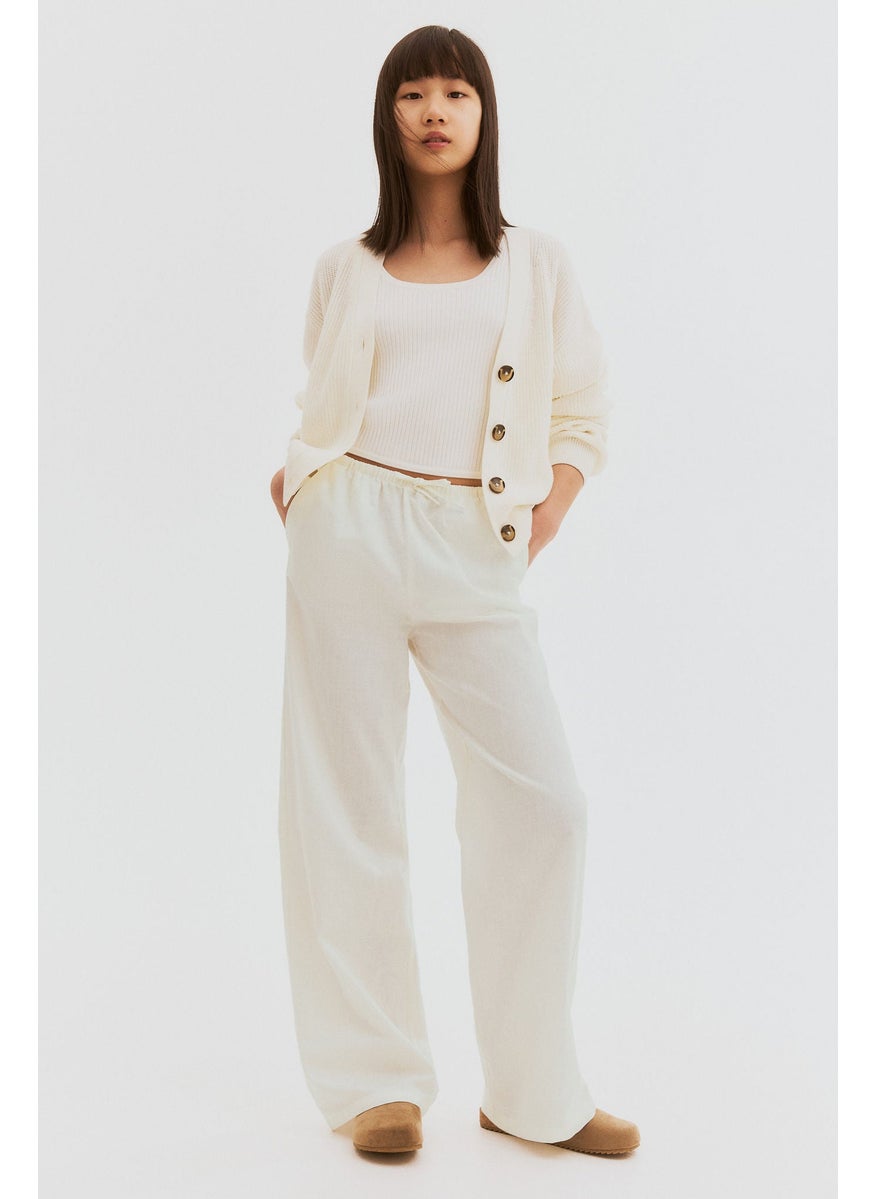 H&M Linen-Blend Trousers  - Image 3