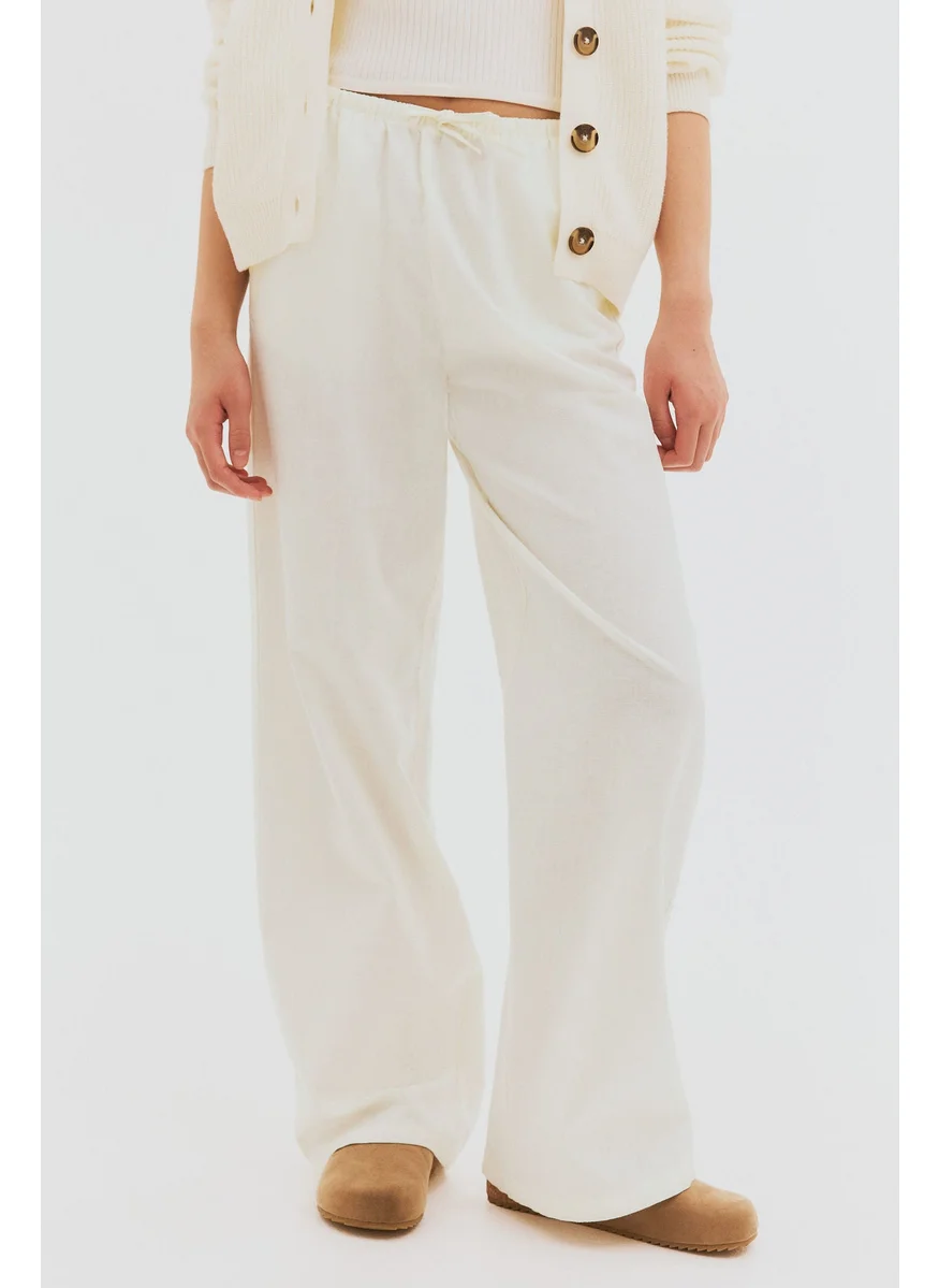 H&M Linen-Blend Trousers