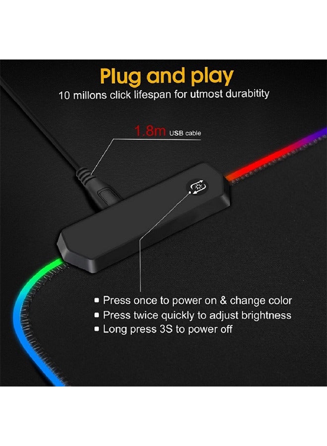 RGB Mouse Keyboard Pad Large Soft Led Extended MoUSe Pad  - Image 4