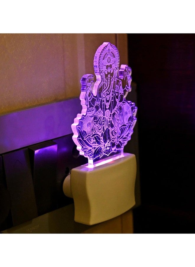 Somil مصباح حائط LED ثلاثي الأبعاد بتصميم غانيشا من سوميل، سهل التركيب والتشغيل، يتغير لونه تلقائيًا، القطر: 5 × 10 × 5 سم - Image 3