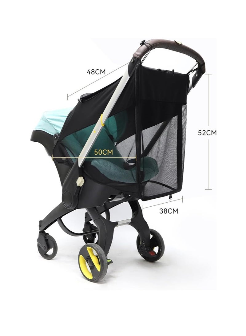 Excefore 2 in 1 Strollers Sun Shade Net Baby Stroller and Carseat Sunshade Extension UV Protection Sun Cover Awning Umbrella 360° Full Coverage Snooze Shade Breathable Sun Protection Canopy - Image 5