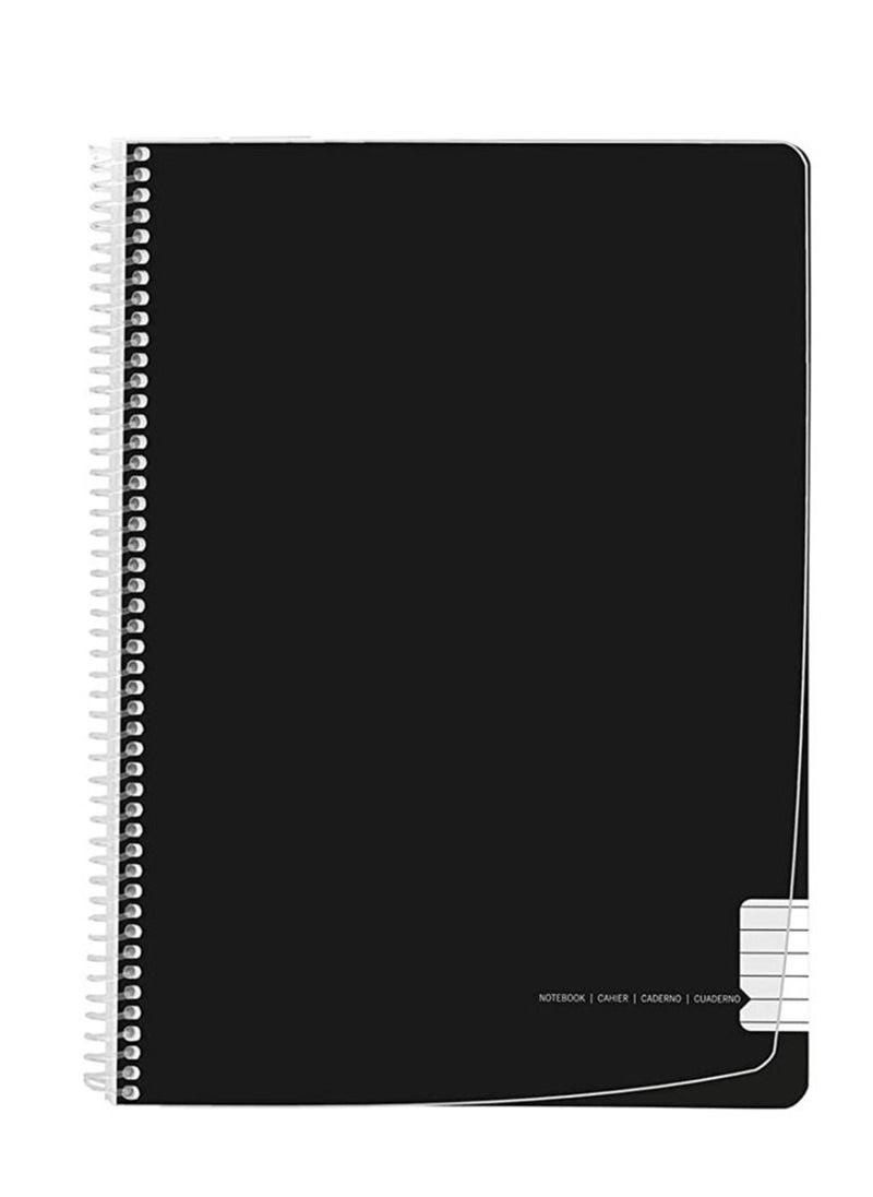 PAJORY Spiral Notebook, PP Layer, A4, 80F 70 g, Ruled, White Pages, Assorted Outer Colors