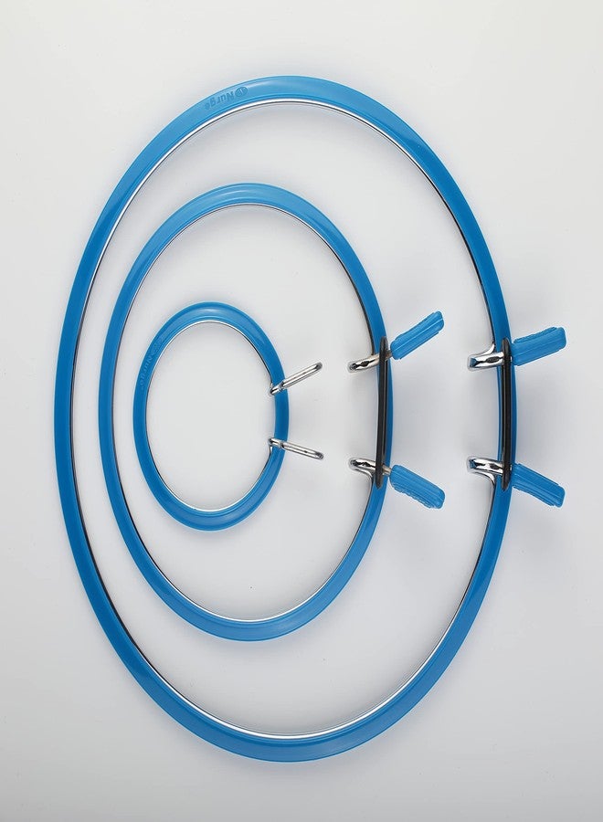 Nurge Premium Quality, Metal Spring Tension Embroidery Hoops, Cross Stich Hoop, Darning Hoops, Embroidery Tension Shed (Blue, Siz Mix) - Image 3
