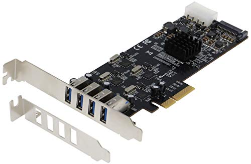Sedna - PCIe X4 4 Port USB 3.1 Gen 1 (5Gbps) Adapter (Real 5Gbps per Port, Total throughput = 20 Gbps) - Image 5