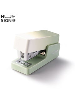 Deli Deli Nusign NS083A Gradient Green Mini Stapler, 12-Sheet Capacity, Steel Frame with Anti-Slip TPE Base, Includes 830 Staples - Office & School Essentials 