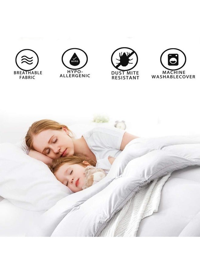 MYK MYK Soft Solid Single Size Duvet Microfiber White  - Image 3