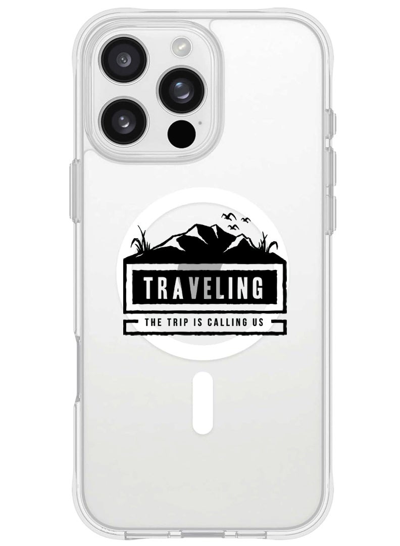 Theodor iPhone 16 Pro Magsafe Magnetic Case for iPhone Compatible with Wireless Charging, Shockproof Phone Bumper Cover - Travelling - Image 1