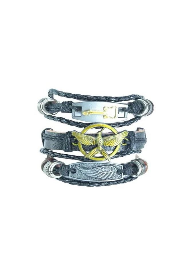 5esha - Pack Of 3 Leather Bracelet - Image 1
