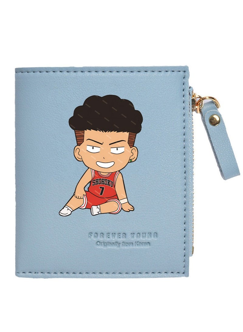 KUYING Slam Dunk, Student Card Bag, Leather Wallet 