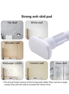 KASTWAVE Extendable Clothes Rail, 50-80cm Stainless Steel Extendable Clothes Rail Pole - Hanging Rails for Clothes, Wardrobe, Shower, Kitchen, Windows Adjustable Shower Curtain Pole, 22mm Diameter  - Image 5