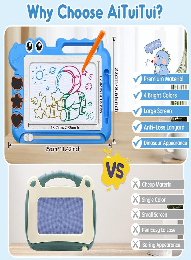 AiTuiTui Magnetic Drawing Board Toddler Toys Gift for 2 3 Year Old Girls Boys, Sketch Writing Doodle Pad Age 2-4 Travel Games, Educational Learning Kids Toys for Toddlers Birthday (Blue) - Image 5