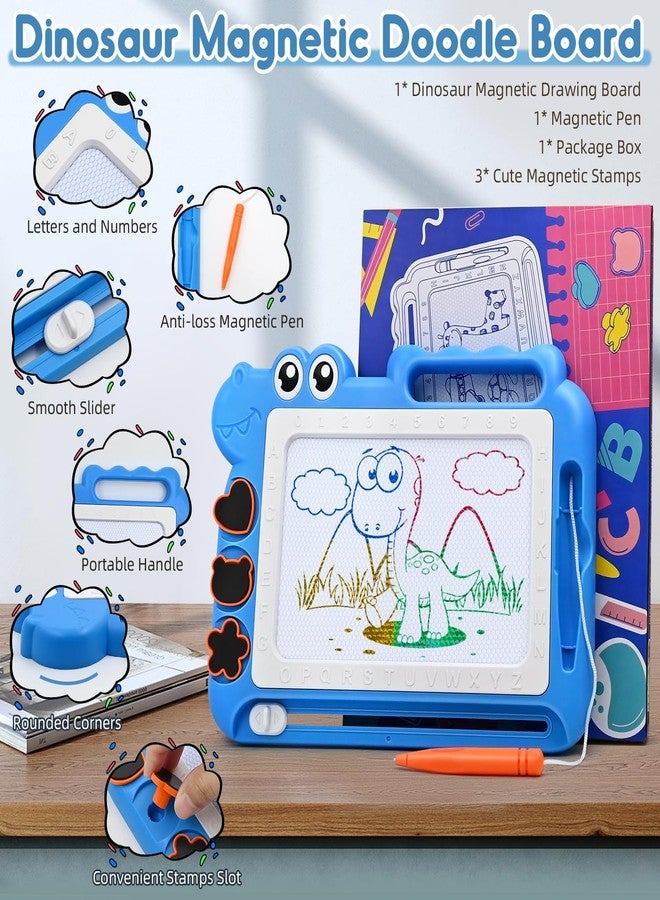AiTuiTui Magnetic Drawing Board Toddler Toys Gift for 2 3 Year Old Girls Boys, Sketch Writing Doodle Pad Age 2-4 Travel Games, Educational Learning Kids Toys for Toddlers Birthday (Blue) - Image 4