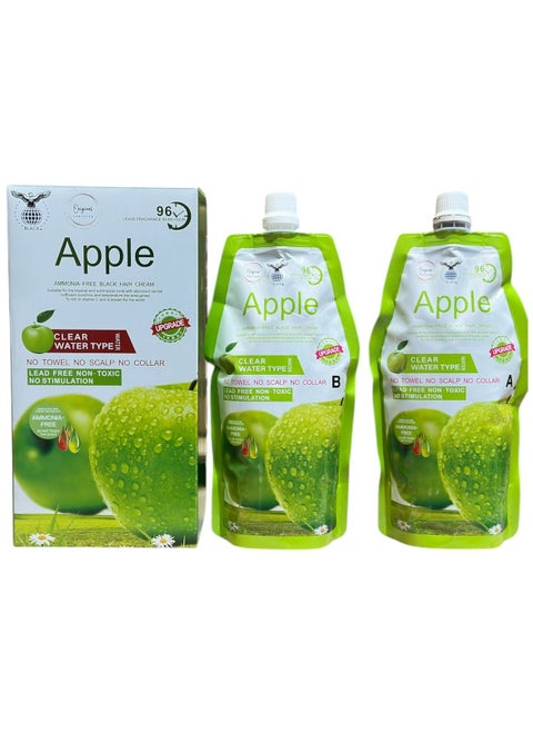 Apple  Ammonia Free Black Hair Color  500mlx2