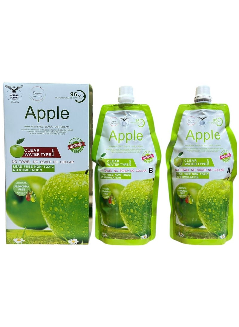 Apple  Ammonia Free Black Hair Color  500mlx2