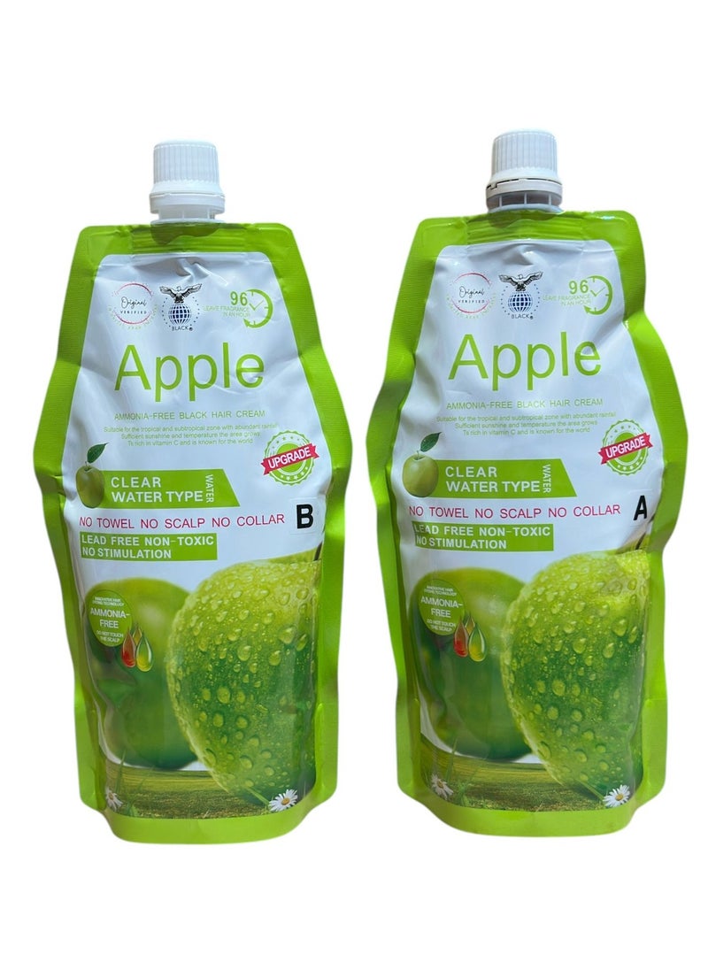 Apple  Ammonia Free Black Hair Color  500mlx2