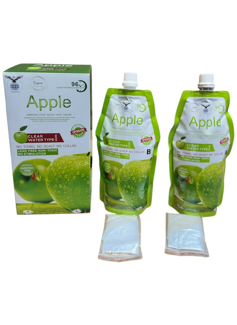 Apple  Ammonia Free Black Hair Color  500mlx2