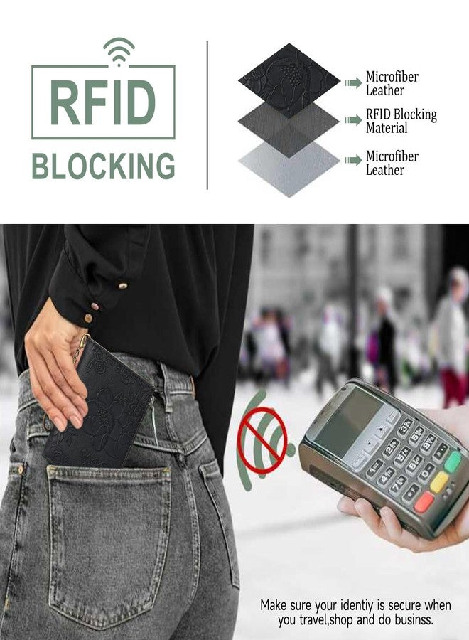 FALAN MULE Small Wallets Woman Slim RFID Blocking Mini Credit Card Holder - Image 3