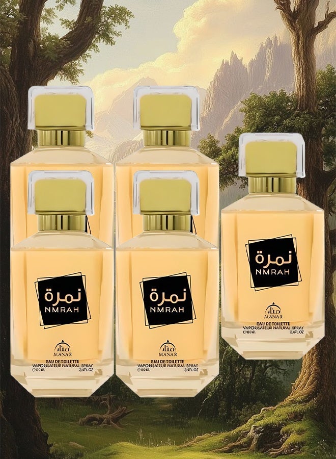 manar 5 Pieces Nmrah Perfume 100ml EDT - Image 1