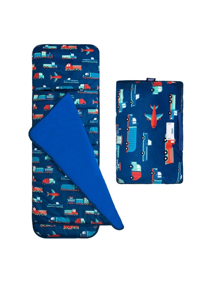 Wildkin Kids Plush Nap Mat - Soft, Cozy, Convenient for Daycare & Preschool - Transportation - Image 1