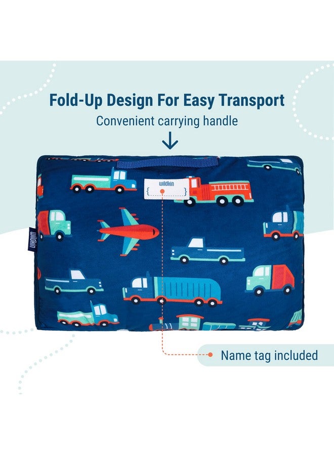 Wildkin Kids Plush Nap Mat - Soft, Cozy, Convenient for Daycare & Preschool - Transportation - Image 4