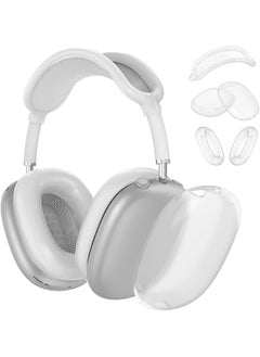 Case Cover For Airpods Max Headphones Clear Silicone Ear Pad Case Cover Ear Cups Cover Headband Cover For Airpods Max Accessories Soft Silicone Skin Protector For Airpods Max Clear