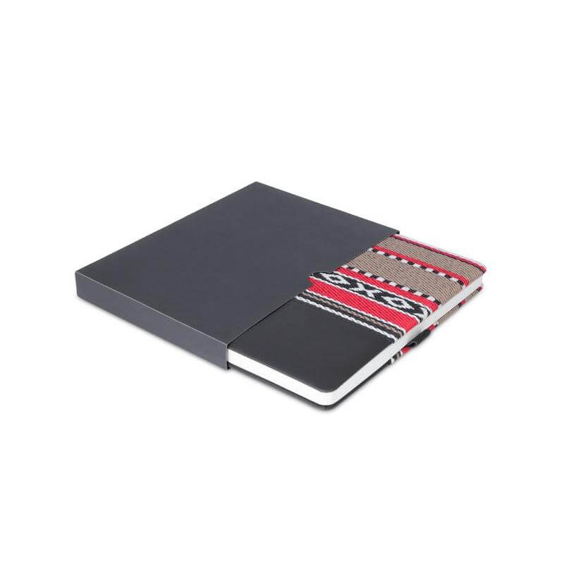 Santhome A5 Sadu Hardcover Notebook with Traditional Fabric Cover – 192 Smooth Lined Pages, Pen Loop, Elastic Closure & Ribbon Marker for Writing, Journaling, Office Notes, Study, Travel & Gifting - Image 2