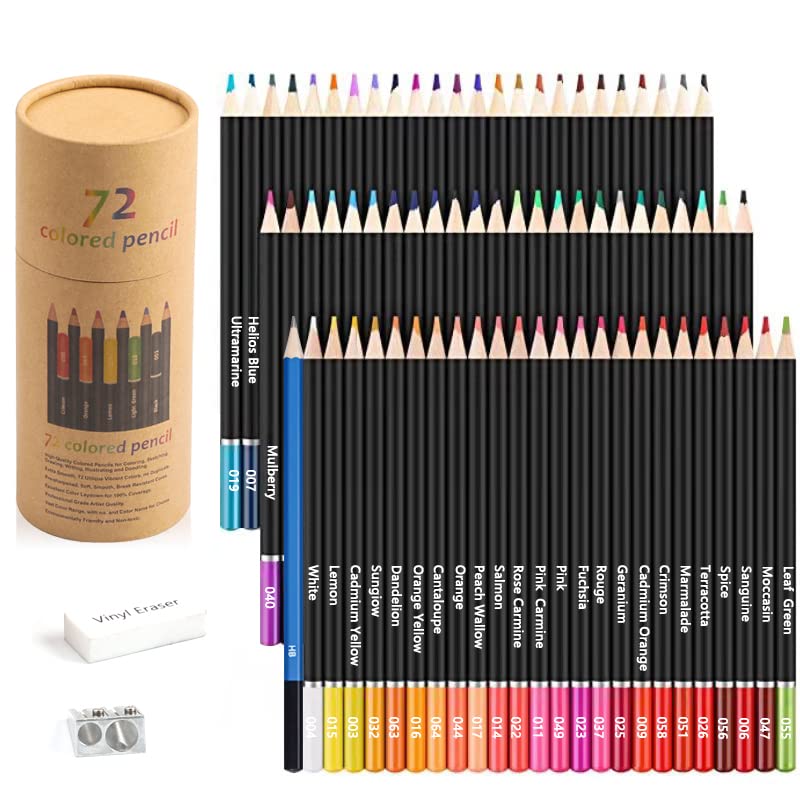 Corslet 110 Pc Sketching Kit for Artists | Drawing Pencils, A5 Sketch Book, 72-Color Pencils Set, Charcoal Pencil Set, and Supplies for Artist, Students and Adults (110) - Image 2