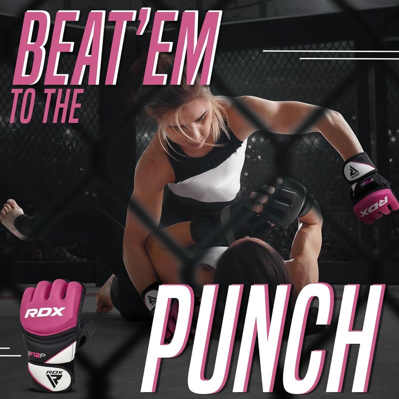 Rdx Women's MMA Gloves Grappling Martial Arts Sparring Punching Bag Cage Fighting Maya Hide Leather Mitts Combat Training - Image 4
