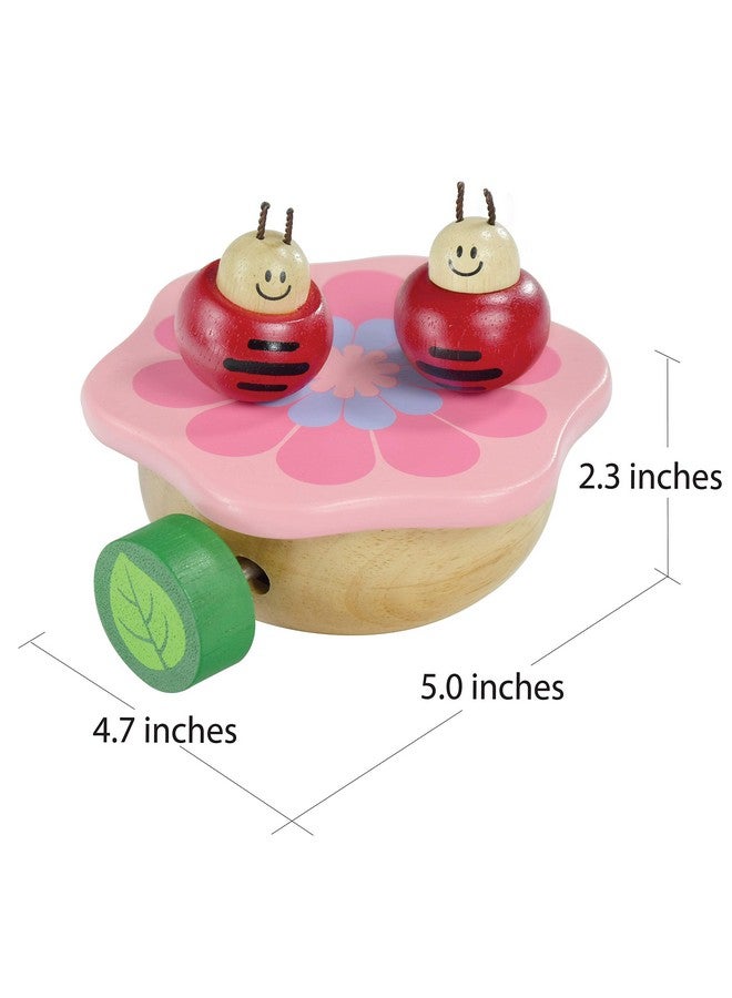 I'm Wooden Music Box Mechanism - Rock n Roll Dancing Bug on Flower Playing Minuet No.3 for Kids (Ladybug) - Image 3
