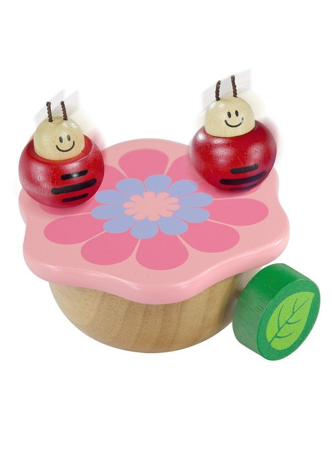 I'm Wooden Music Box Mechanism - Rock n Roll Dancing Bug on Flower Playing Minuet No.3 for Kids (Ladybug) - Image 1