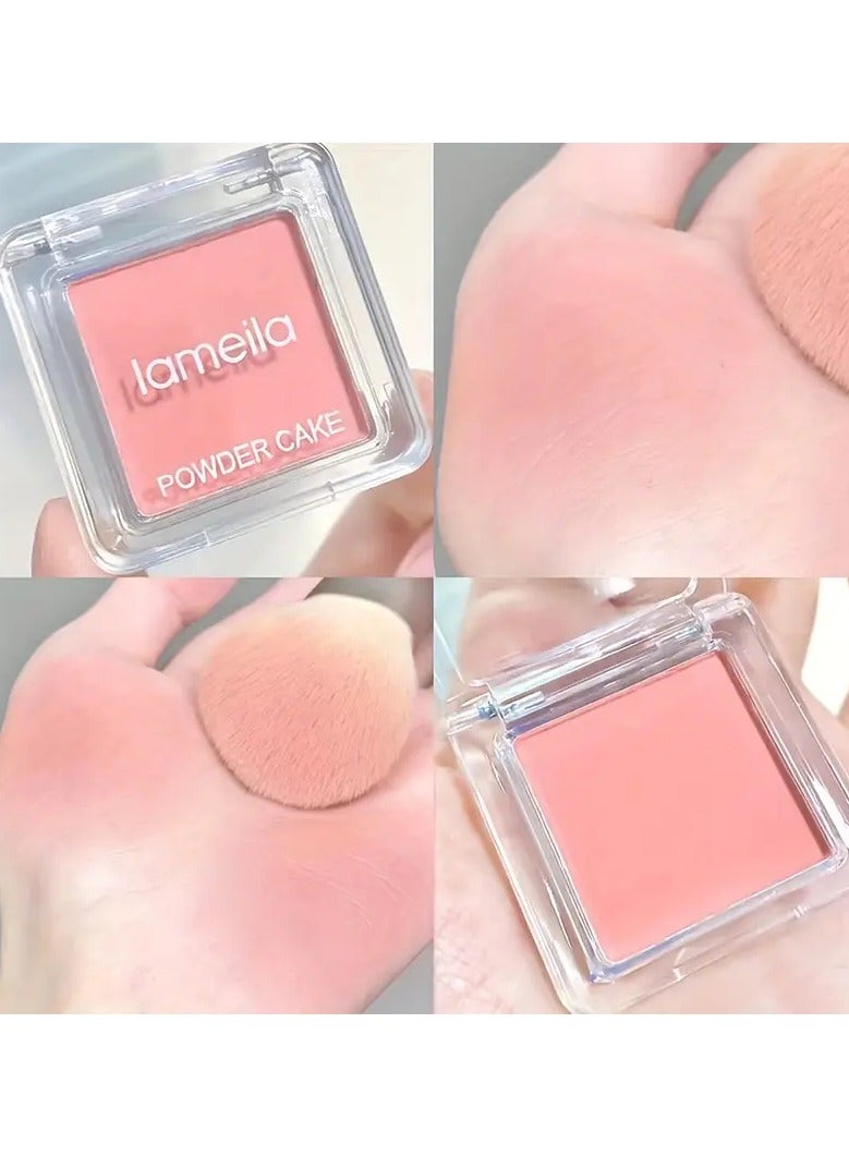 Lameila لوحة أحمر خدود خفيفة الوزن لمكياج يومي طبيعي - لون أحادي اللون للمبتدئين والنساء - اللون 1 - Image 4