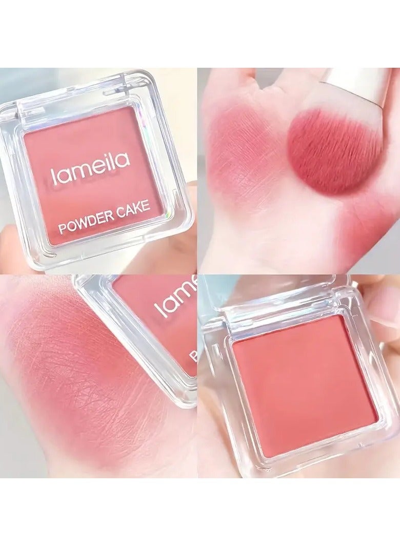Lameila لوحة أحمر خدود خفيفة الوزن لمكياج يومي طبيعي - لون أحادي اللون للمبتدئين والنساء - اللون 1 - Image 5