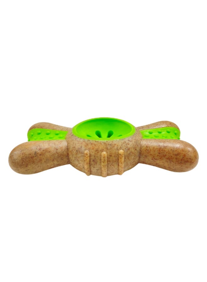 Pado Bow Tie Nylon and Wood TPR Dog Treat Toy 14x6x3.5 cm - Image 1
