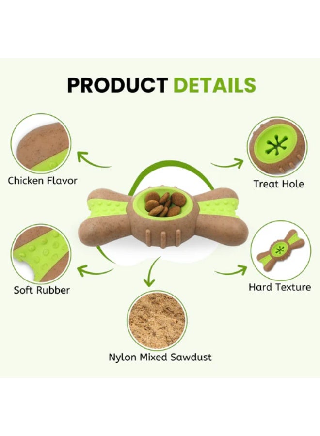 Pado Bow Tie Nylon and Wood TPR Dog Treat Toy 14x6x3.5 cm - Image 2