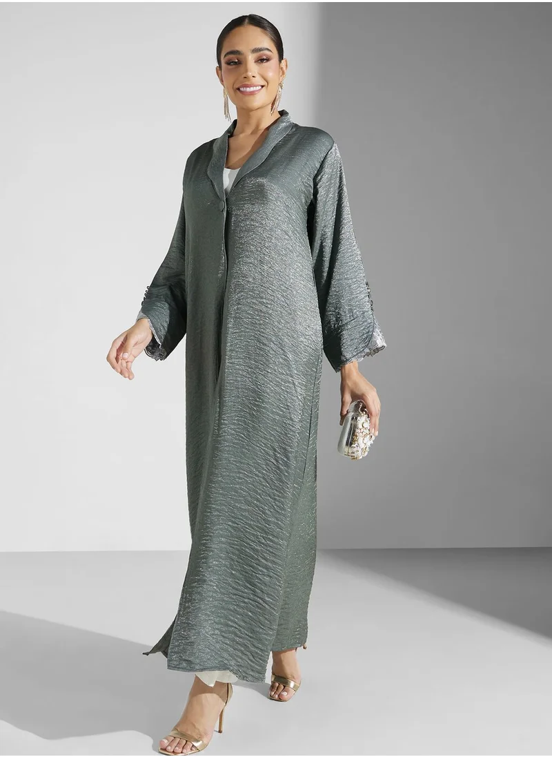 خزانة Abaya With Lace Insert Sleeve