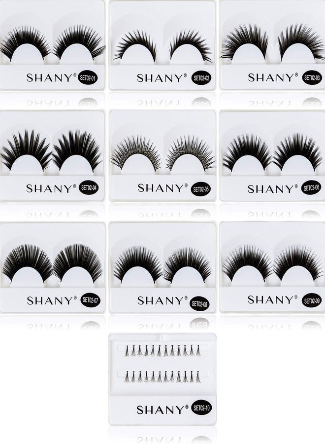 SHANY Eyelash extend - set of 10 assorted reusable eyelashes - Thick and Dramatic - Image 2
