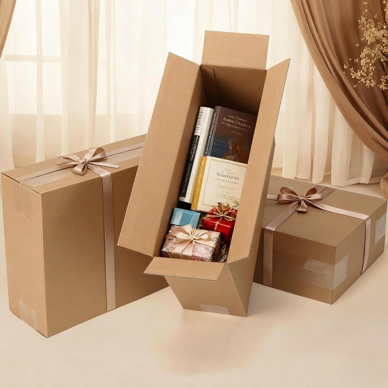 CRUGLA – 40 عبوة من صناديق شحن مقاس 12×9×4 للمشاريع الصغيرة، صناديق من الكرتون المقوى بكميات كبيرة للاستخدام في التغليف والشحن والبريد. - Image 3
