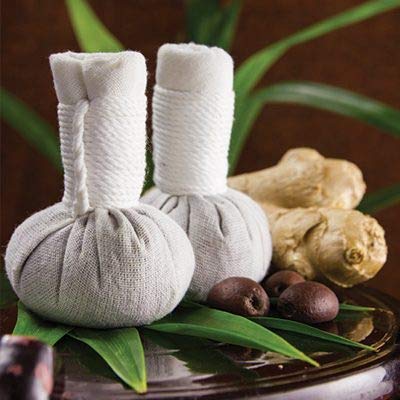 Lamoone Premium Thai Herbal Massage Ball Aroma Compress Ball 100 Natural herb for Spa and Athletes 150gram 529oz Each Pack of 2 - Image 2