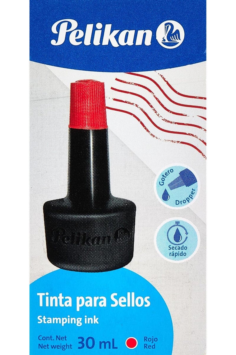 Pelikan حبر وسادة الطابع 30 مل، أحمر - Image 4
