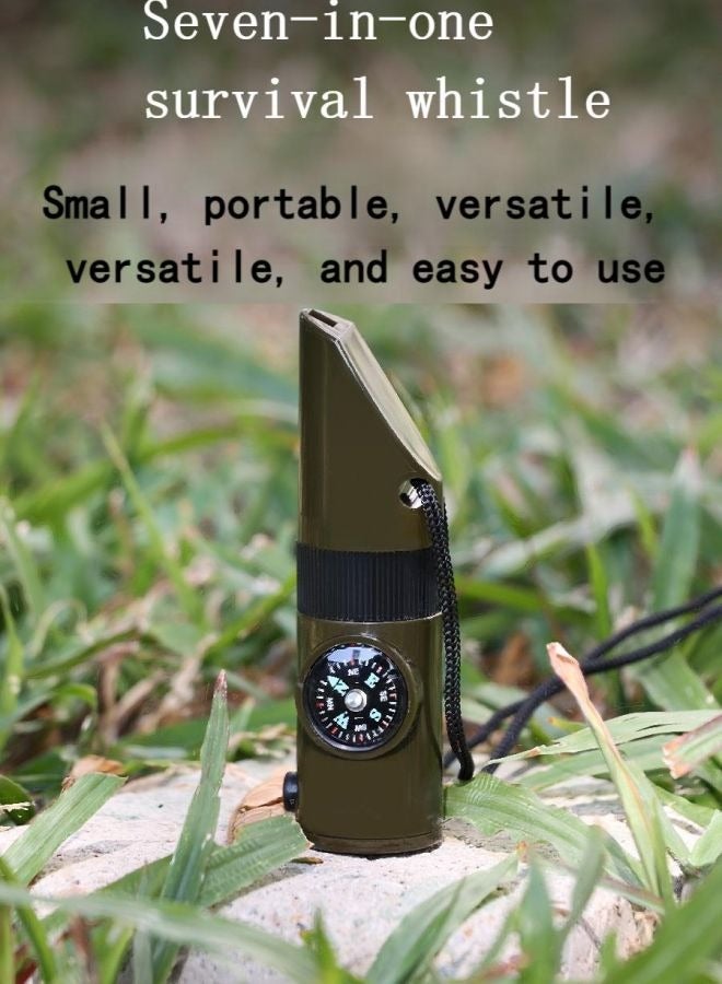 Generic Seven-in-one survival whistle Outdoor Survival Whistle, Safety Whistle high Decibel, This Whistle Contains a Compass, Survival Reflector, LED Flashlight Light with Lanyard, The Perfect Must-Have for Outdoor Camping Adventures.  - Image 5