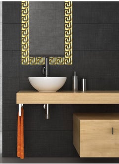 Excefore Acrylic Mirror Wall Stickers, 30Pcs Art Wall Sticker, Mirror Decals Peel and Stick Mirror Tiles Border DIY Adhesive Wall Decor Stickers for Living Room Home Background Decor, Room Decoration (Gold)  - Image 4
