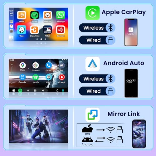 Roinvou 8 Cores 4+64G Android Car Radio for Acura TSX 2009-2014/Honda Accord 2008-2012, 9" Touch Screen Carplay Android Auto with 32EQ Bluetooth WiFi GPS Navigation Mirror Link Backup Camera - Image 3