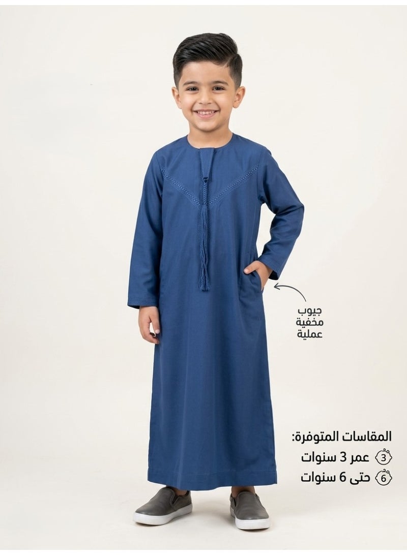 Children's nightgown, Omani and newborn thobe, seven-piece thobe, Emirati boy's thobe, children's nightgown, newborn nightgown, short-sleeved thobe, half-sleeved nightgown, sleep shirt, short-sleeved Saudi nightgown, loose-fitting nightgown, house shirt, newborn gifts, baby gifts, infant gifts, baby gifts, boy's gifts, children's clothes, gift for boys - Image 1