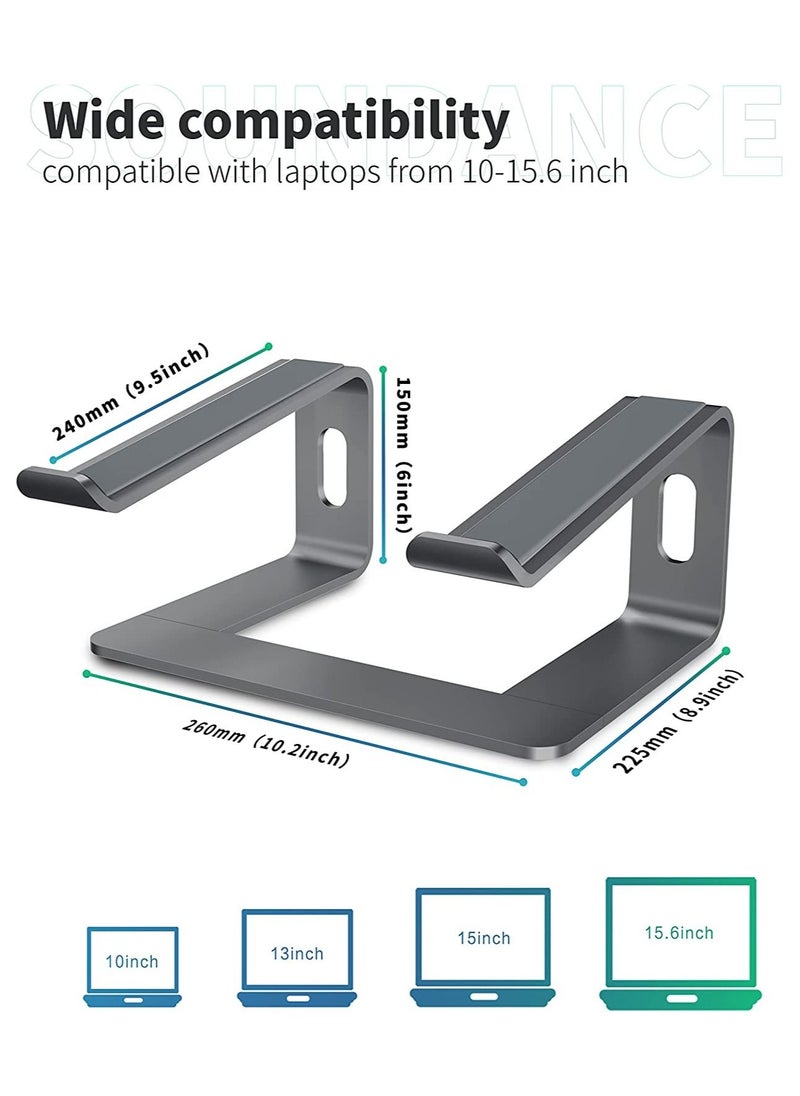 Home & More - Elegant and Simple Deigned Aluminum Alloy Laptop Stand Compatible with 10 to 16 inches Laptops - Image 1