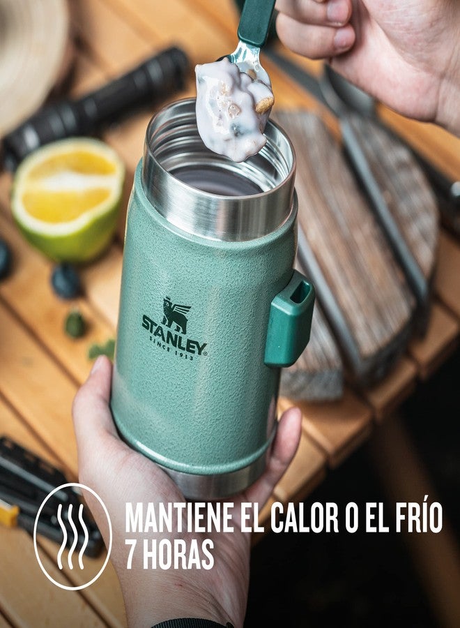 Stanley برطمان الطعام الأسطوري الكلاسيكي من ستانلي 0.4 لتر مع شوكة - يحافظ على البرودة أو الحرارة لمدة 7 ساعات - خالي من BPA من الفولاذ المقاوم للصدأ - مضاد للتسرب - آمن للغسل في غسالة الصحون - أخضر مطروق - Image 3
