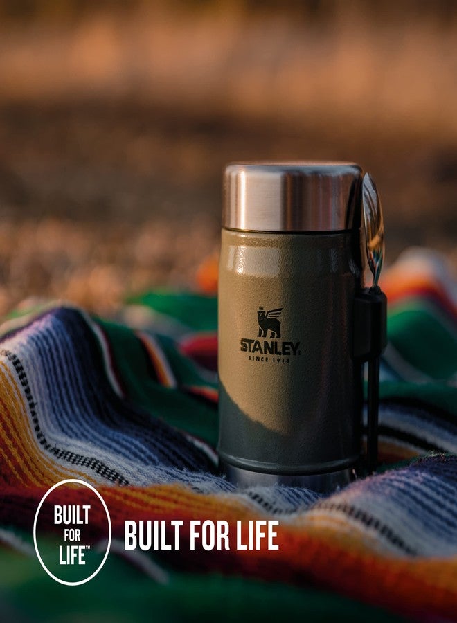 Stanley برطمان الطعام الأسطوري الكلاسيكي من ستانلي 0.4 لتر مع شوكة - يحافظ على البرودة أو الحرارة لمدة 7 ساعات - خالي من BPA من الفولاذ المقاوم للصدأ - مضاد للتسرب - آمن للغسل في غسالة الصحون - أخضر مطروق - Image 5
