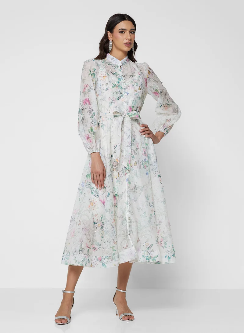 خزانة Floral Print Dress