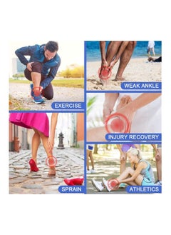 Y&D Adjustable Ankle Brace, Breathable Bandages Protectors Guards, Sleeve for Plantar Fasciitis, Tendinitis, Sprain, Swelling, Sports (Gray, S)  - Image 3